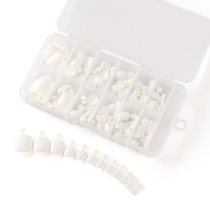 Premium Glossy Press-On Pedicure Set Bowlift