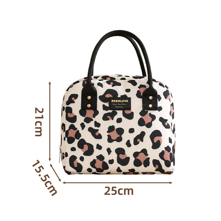 Insulated Leopard Print Lunch Tote Bowlift