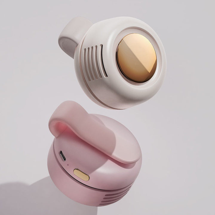 Cooling wearable clip-on personal neck cooling fan with full-rotation adjustable airflow Bowlift