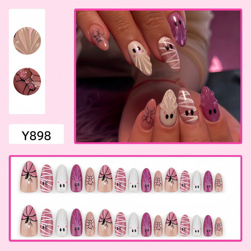 Creative artificial nails with Halloween motifs Bowlift