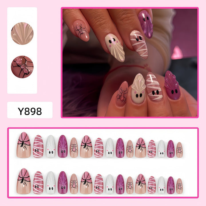 Creative artificial nails with Halloween motifs Bowlift