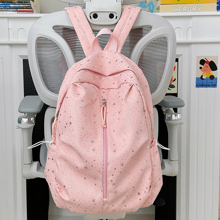 Star-Patterned Lightweight Backpack Bowlift