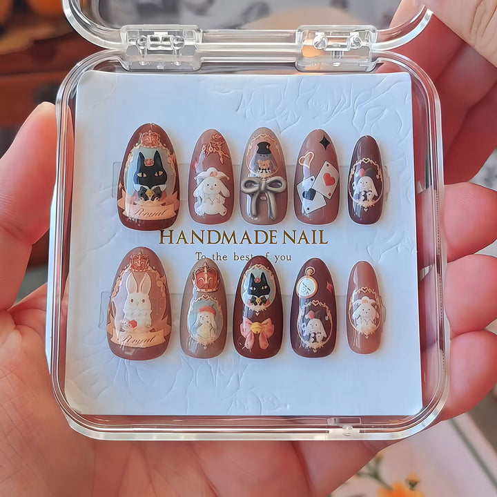 Handmade Themed Press-On Nail Art Bowlift