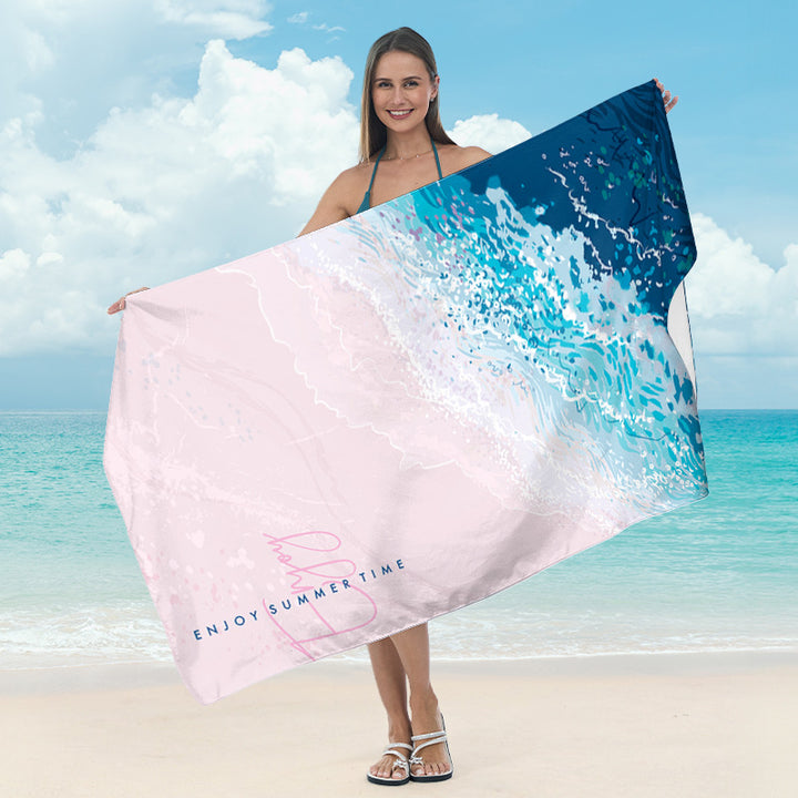 Beach towel with artistic mandala pattern Bowlift