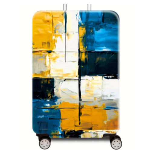 Women Hard Shell Suitcase with Modern Abstract Art Design Bowlift