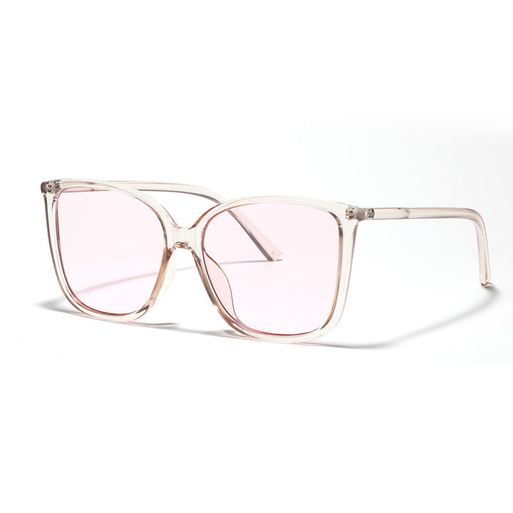 Ladies Cat-Eye Sunglasses with Luxurious Transparent Frame and UV Protection Bowlift