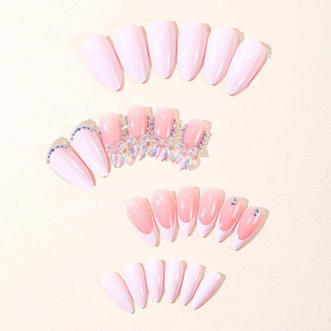 Elegant Stiletto Nail Art Kit with Rhinestones Bowlift