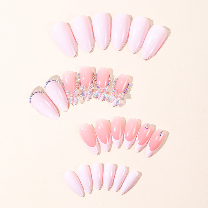 Elegant Stiletto Nail Art Kit with Rhinestones Bowlift