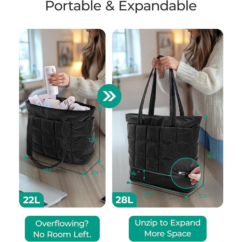 Padded tote bag with comfortable interior organizer Bowlift