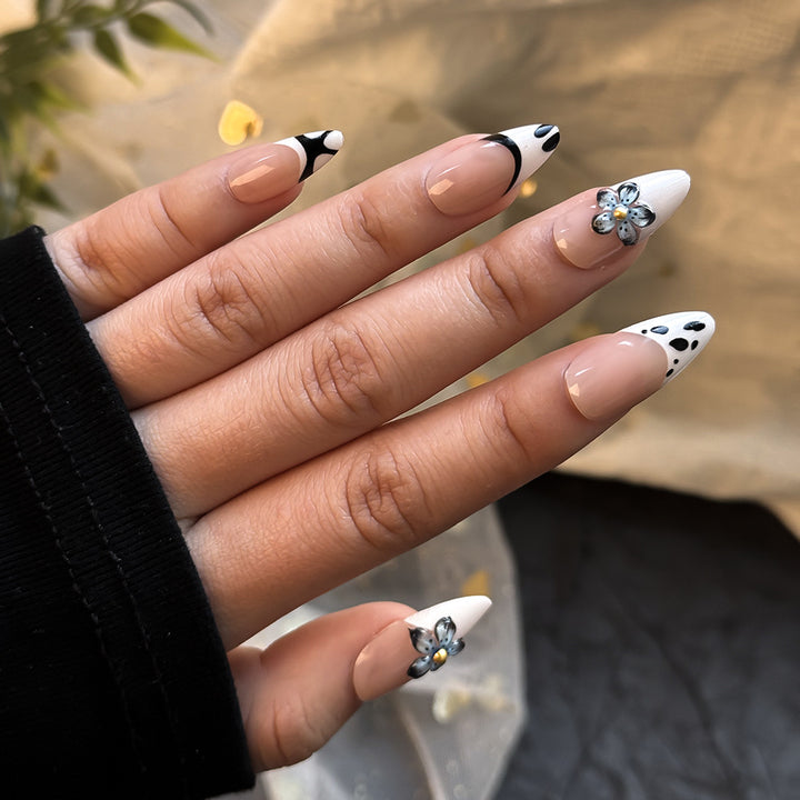 Floral-Themed Press-On Nail Design Collection Bowlift