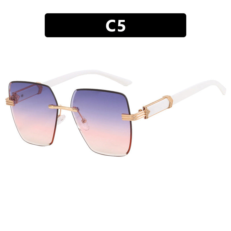 Women's trendy square sunglasses with glamorous accents and UV protection Bowlift