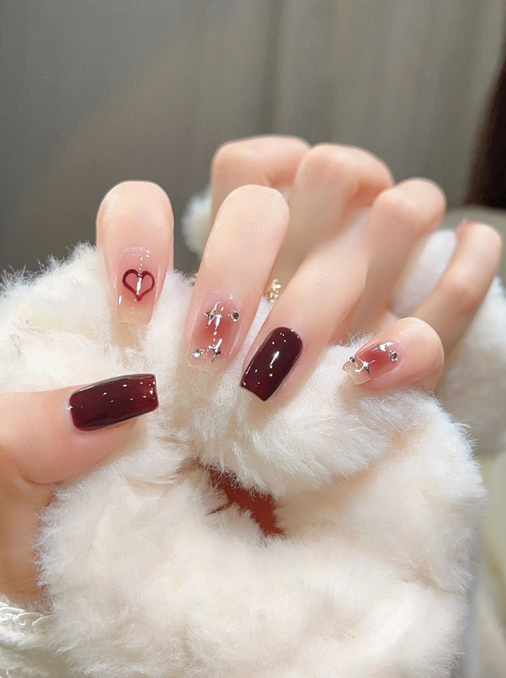 Premium Glitter Ombre Press-On Nail Set Bowlift