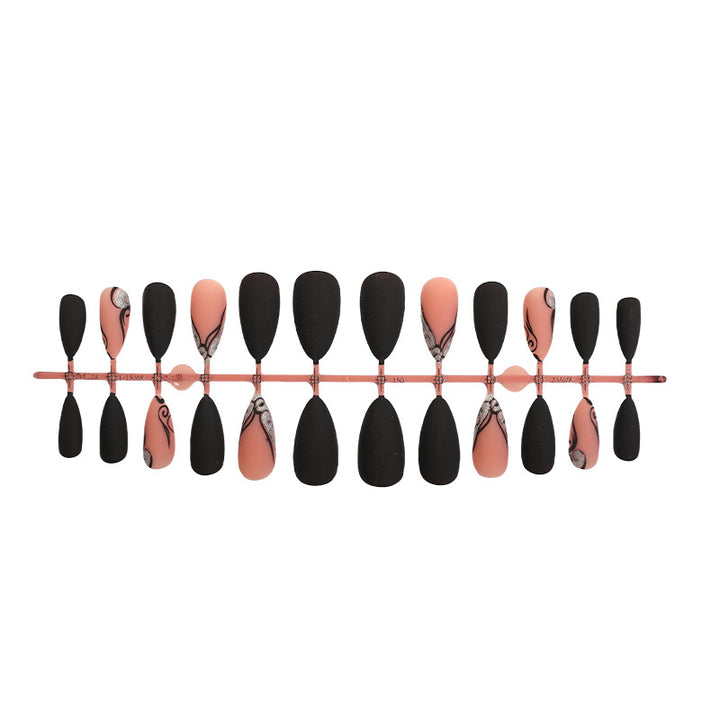 Elegant Matte Press-On Nail Set Bowlift