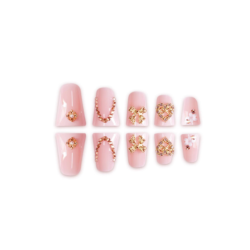 Decorative Rhinestone Nail Extensions Bowlift