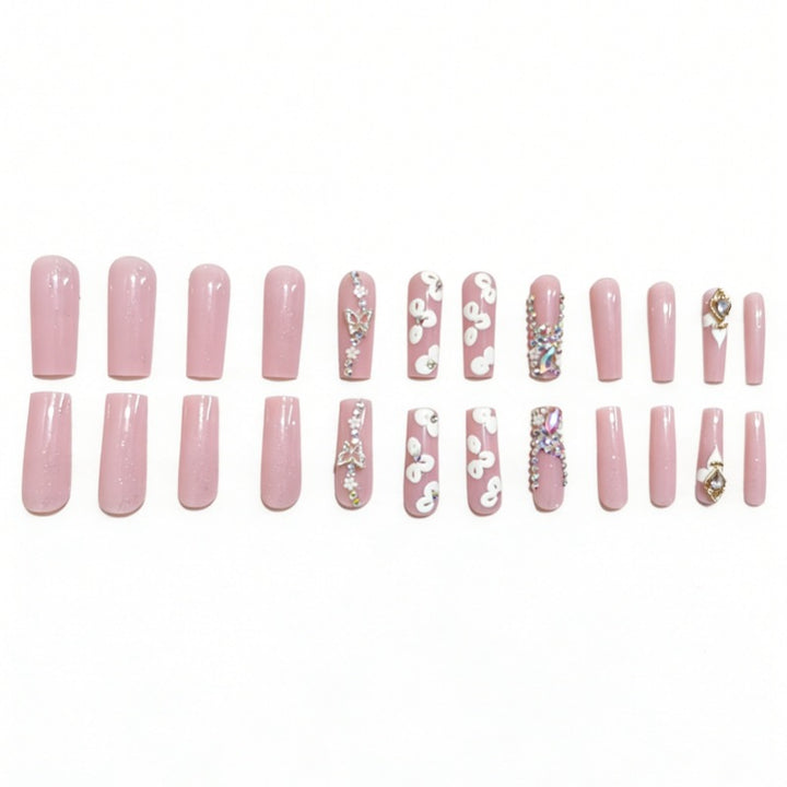 Luxury 3D Floral Press-On Nails Set Bowlift