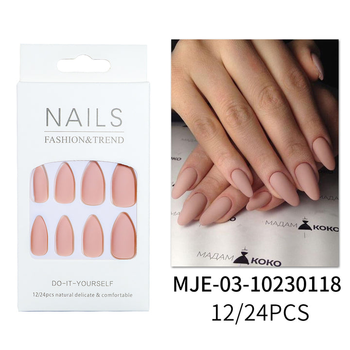 Professional Almond-Shaped Press-On Nail Tips Bowlift
