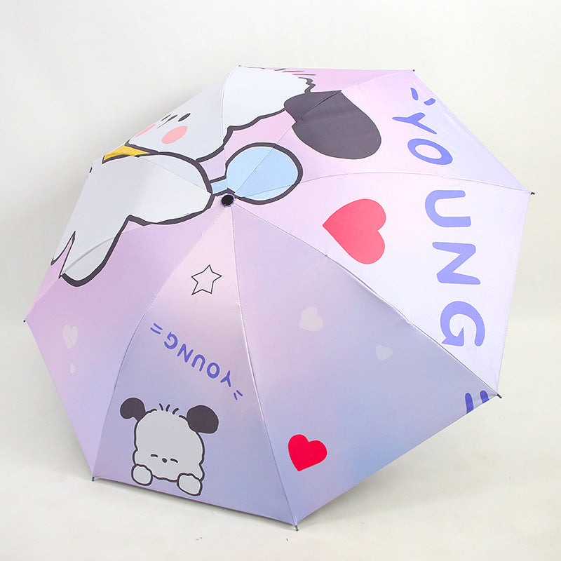 Women's Folding Kid's Umbrella with Cute Animal Designs Bowlift