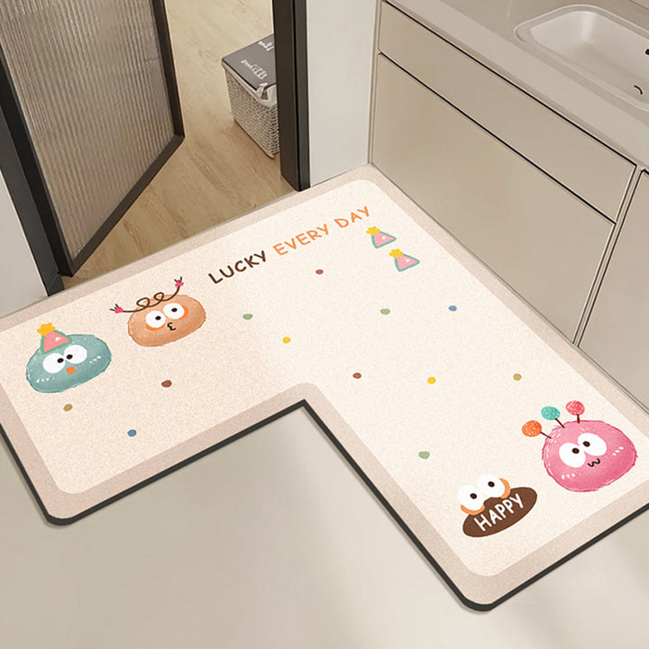 Cute Rabbit Print Bath Mat Bowlift