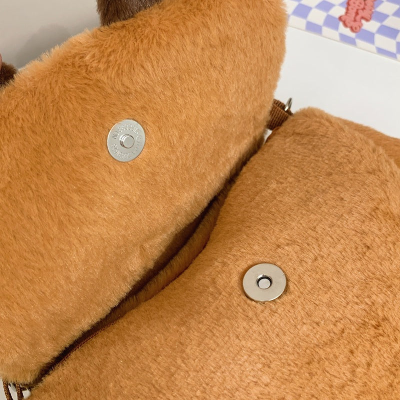 Plush Backpack In Pig Design Bowlift