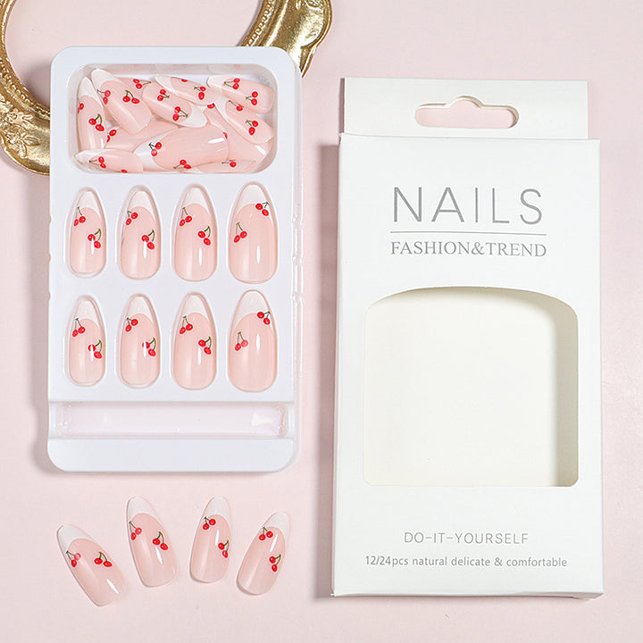 Artistic Cherry Blossom Press-On Nails Bowlift