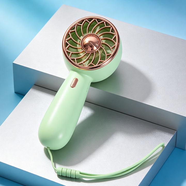 Women Portable Hand Fan with Stylish Grid Design Bowlift