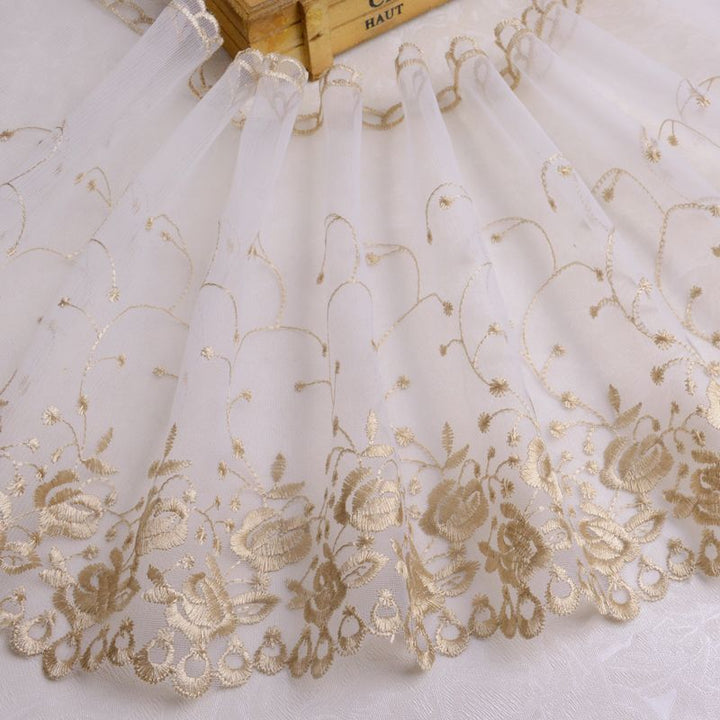 Elegant Embroidered Curtain Bowlift