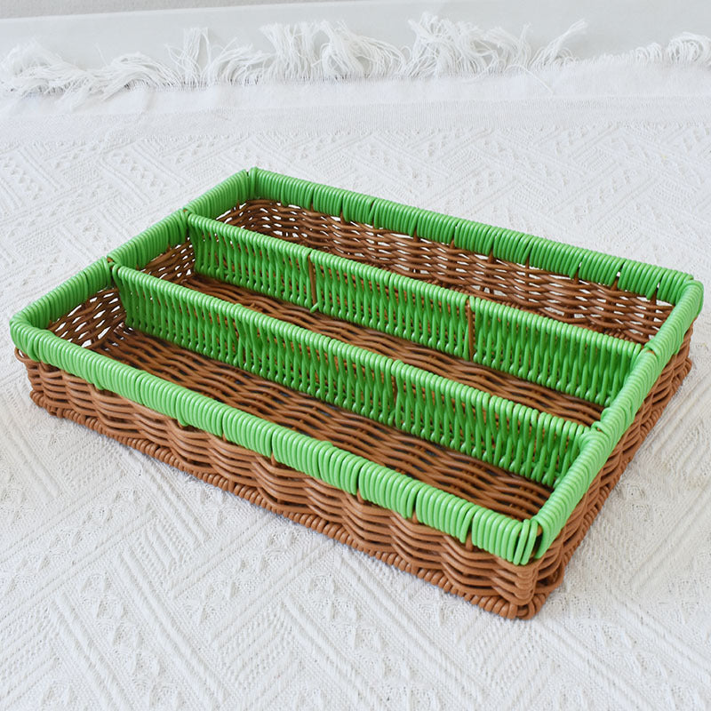 Multi-Tiered Woven Storage Tray Bowlift