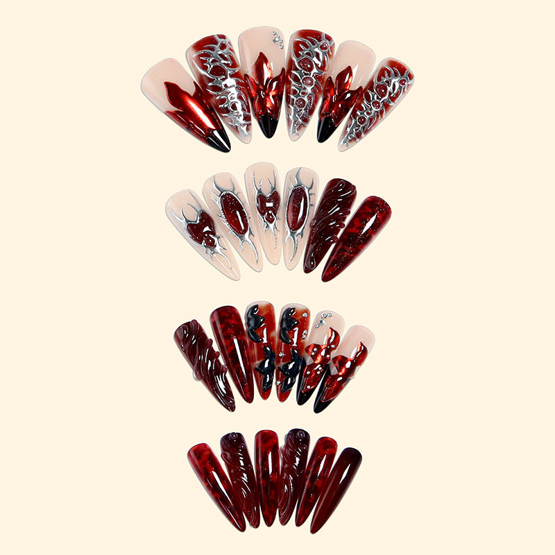 Artistic 3D Nail Tips with Elegant Designs Bowlift