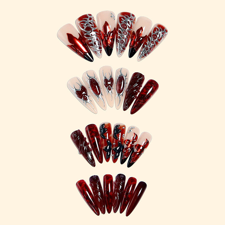Artistic 3D Nail Tips with Elegant Designs Bowlift