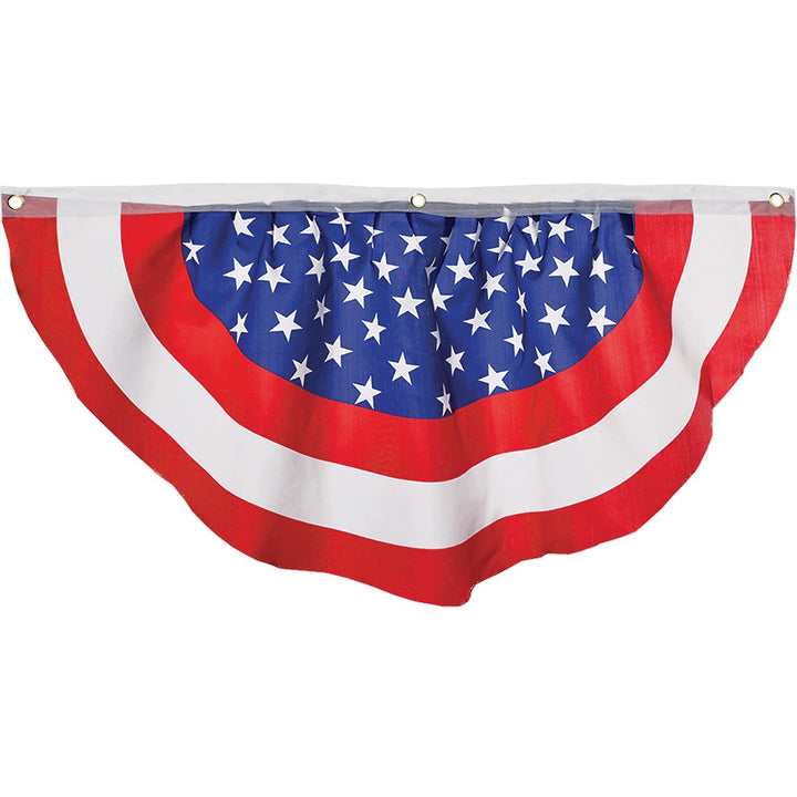Unisex nan decorative outdoor patriotic semicircular bunting banner with durable metal grommets Bowlift