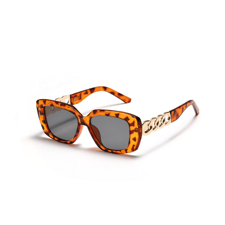 Ladies elegant square sunglasses with gold embellished frame Bowlift
