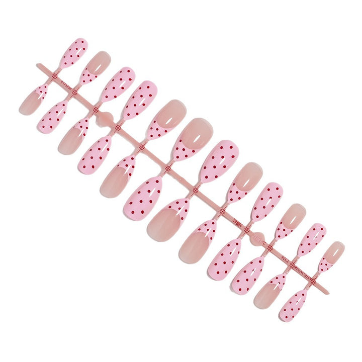 Artistic Polka Dot Press-On Nail Design Bowlift