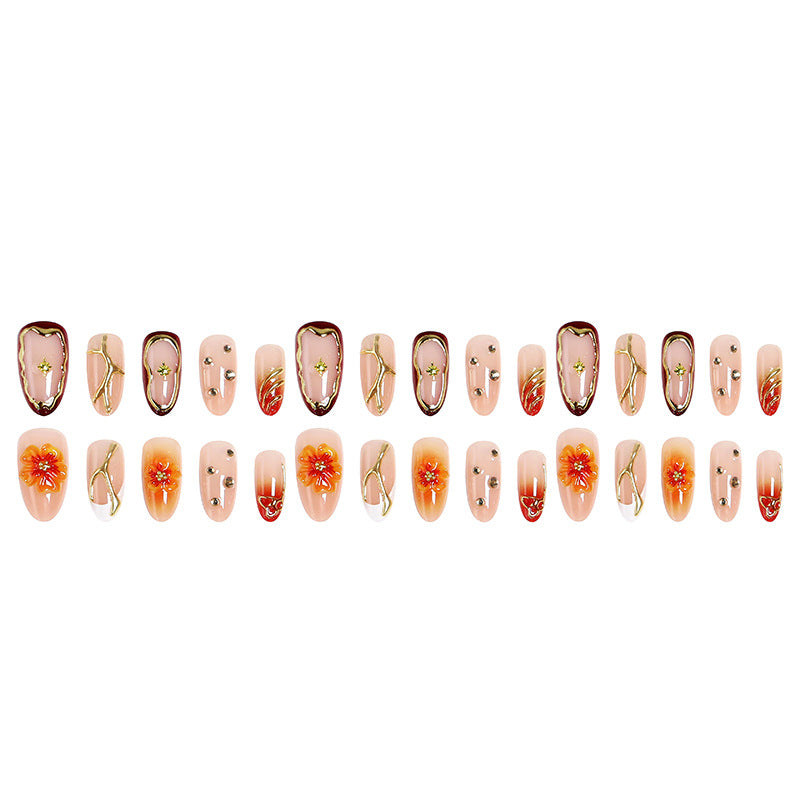 Nail art set with floral accents and glitter elements Bowlift