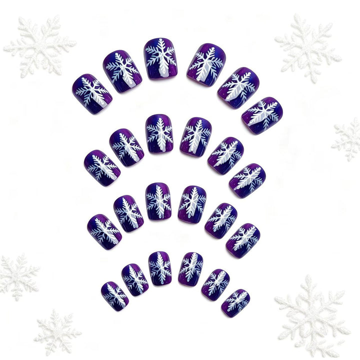 Winter-Theme Frosted Nail Art Bowlift