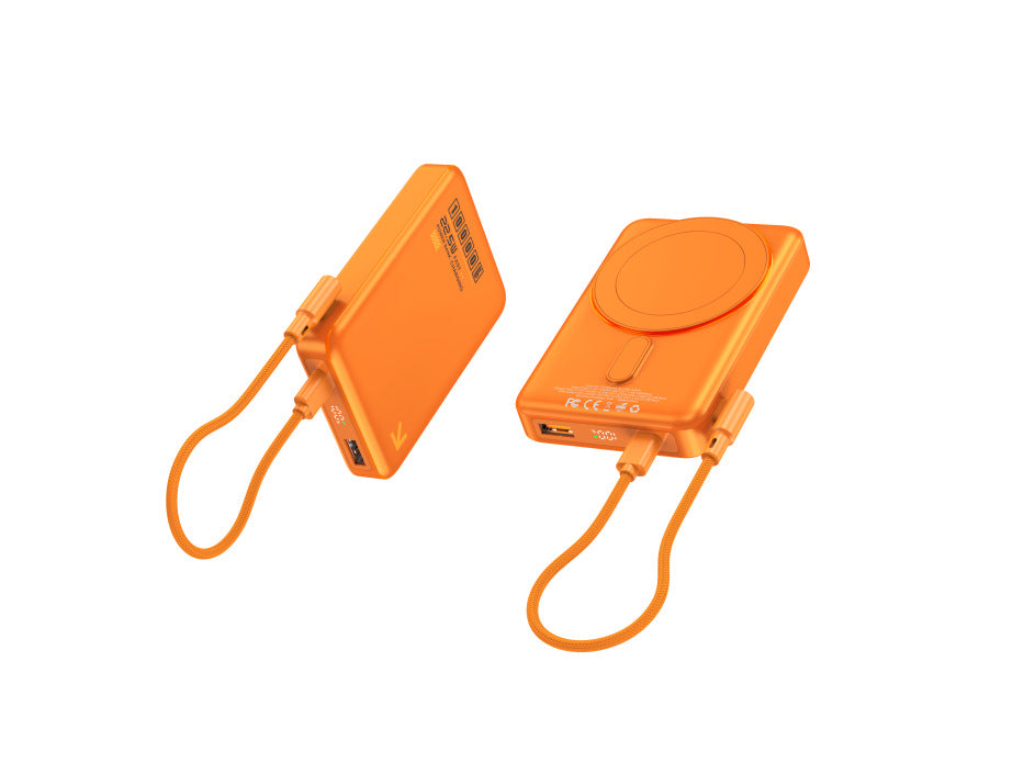 Portable power bank with inductive fast charging function and LED display Bowlift