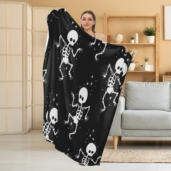 Cozy Halloween-Themed Fleece Blanket