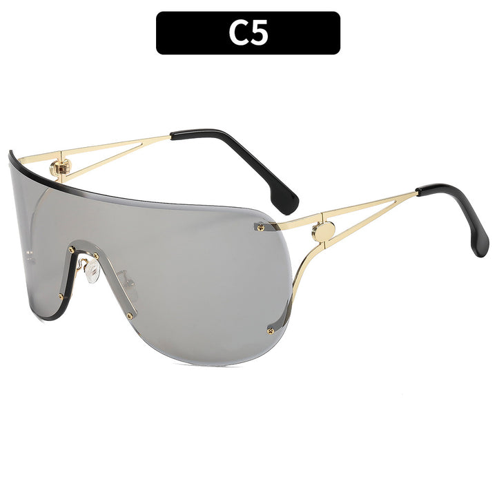Oversized Futuristic Shield Sunglasses