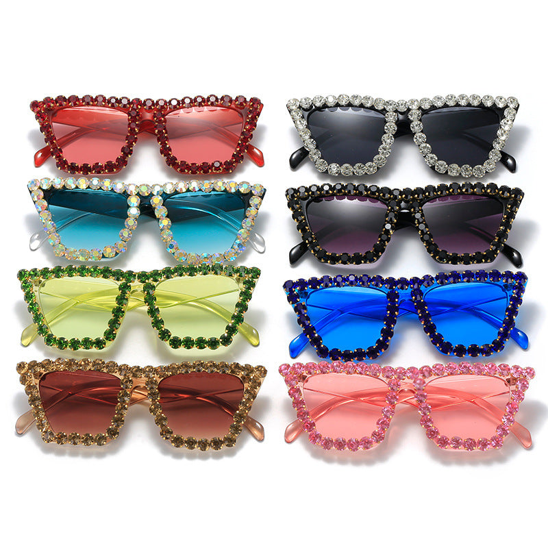 Women's extravagant sunglasses with glittering frame Bowlift