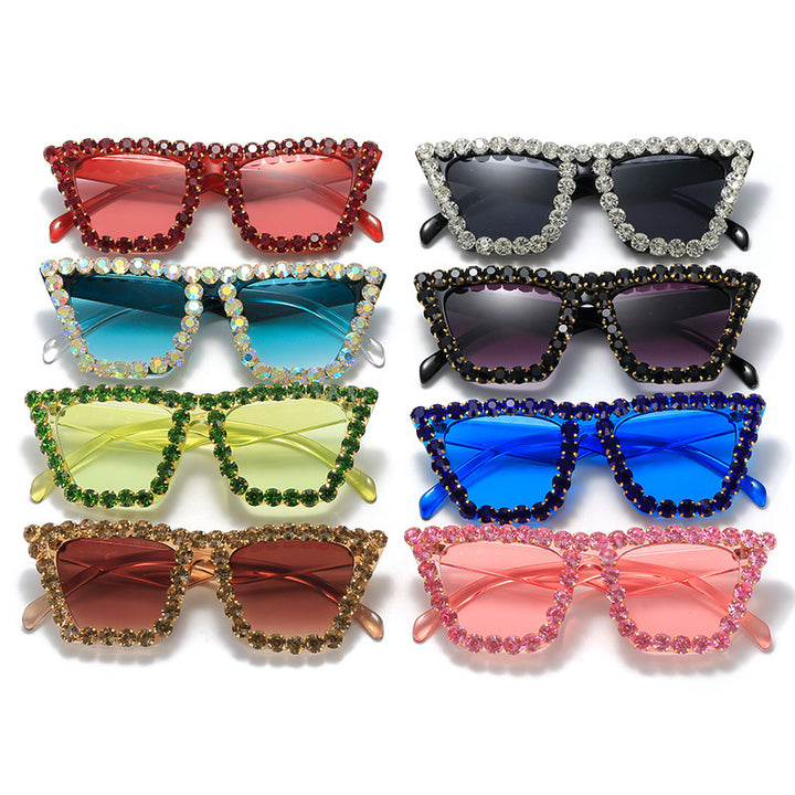Women's extravagant sunglasses with glittering frame Bowlift