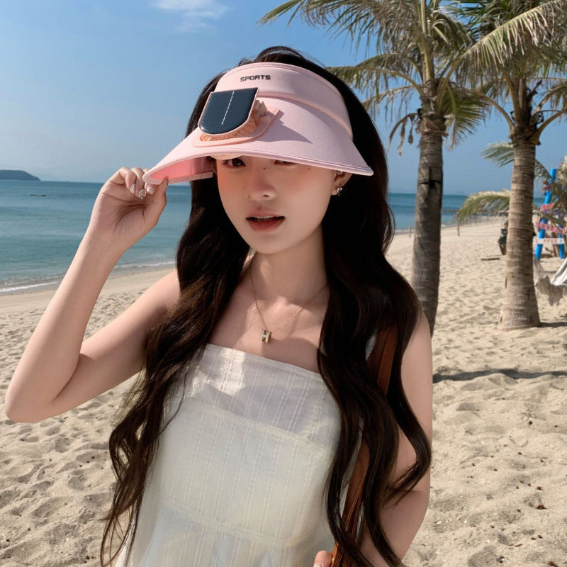 Adjustable sun visor for with integrated smartphone holder and UV protection Bowlift