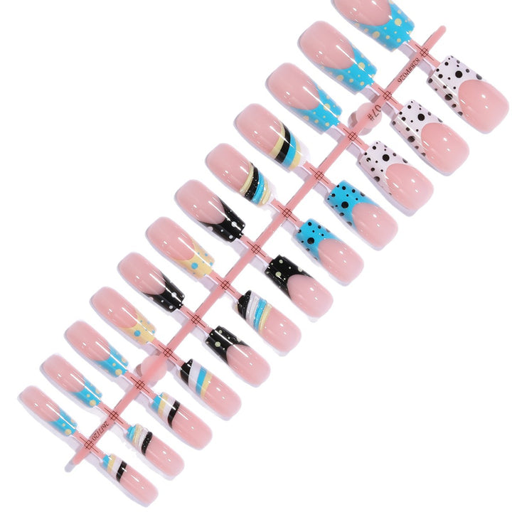 Artistic French Tip Nail Extensions Bowlift