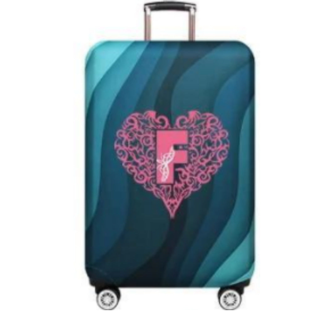 Women's Hard Shell Suitcase with Playful Heart Design Bowlift