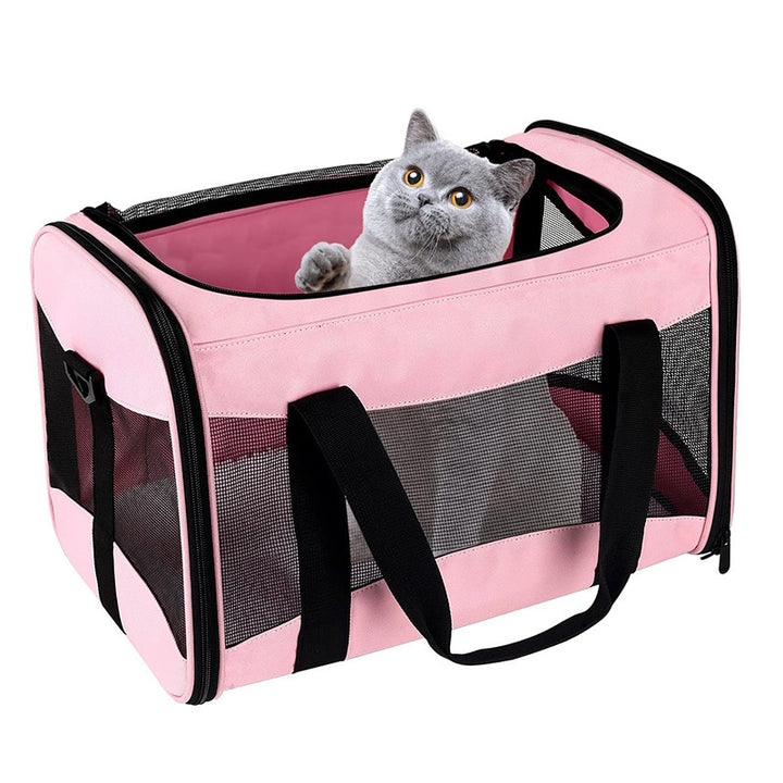 Pet carrier bag with breathable mesh windows Bowlift