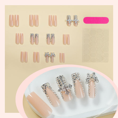 Artificial nails with elegant decoration Bowlift