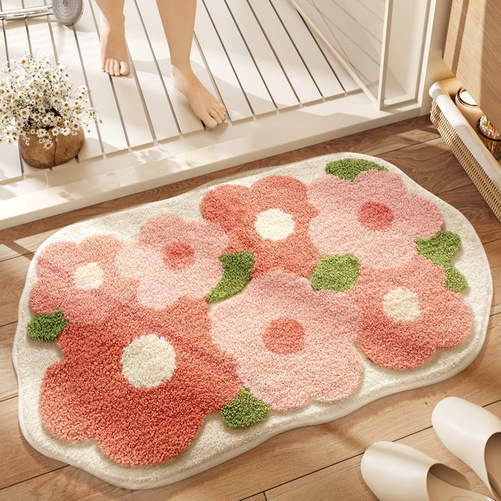 Plush Cat Theme Bath Mat