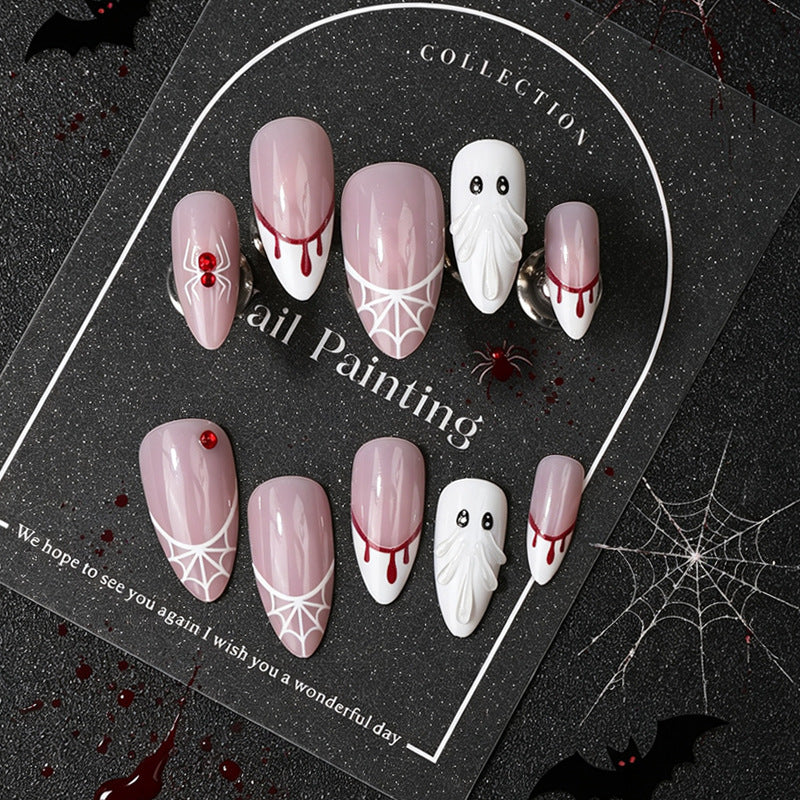 Creative Halloween Themed Press-On Nail Set Bowlift