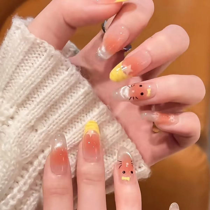 Glossy Ombre Nail Extensions Bowlift