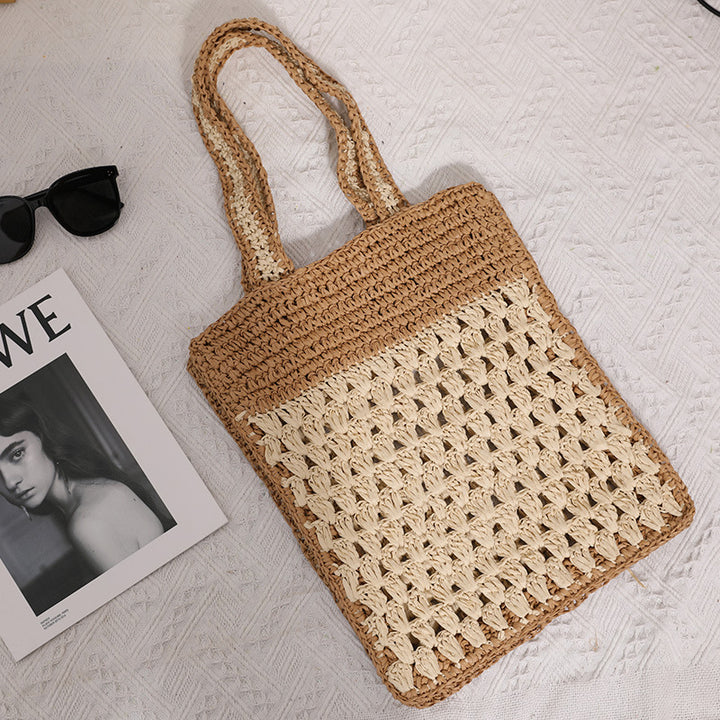 Hand-knotted tote bag in modern net design Bowlift