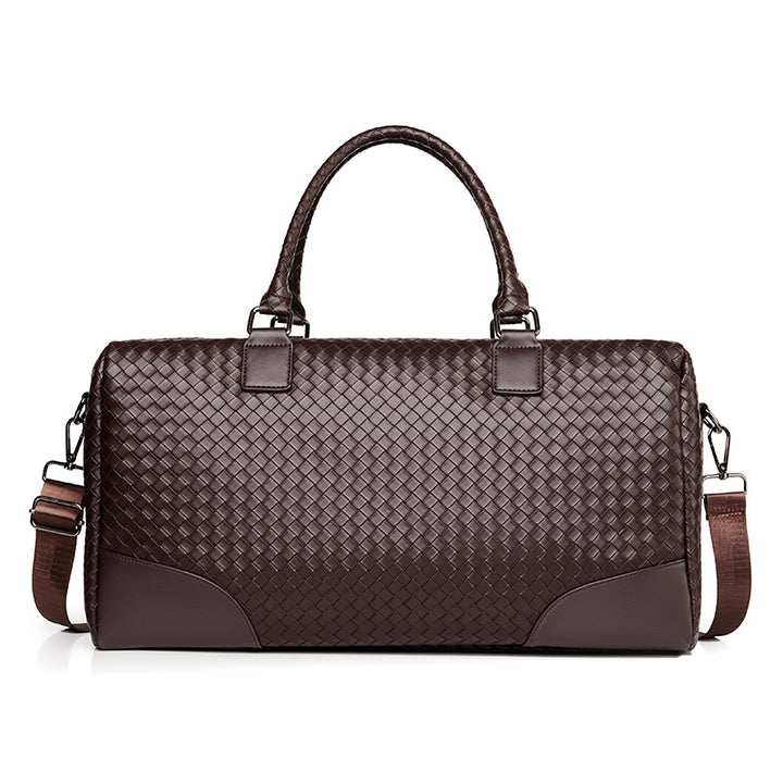 Woven Leather Travel Duffel Bowlift