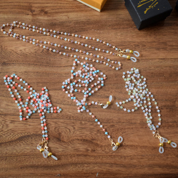 Multi-Color Beaded Eyewear Chain Bowlift